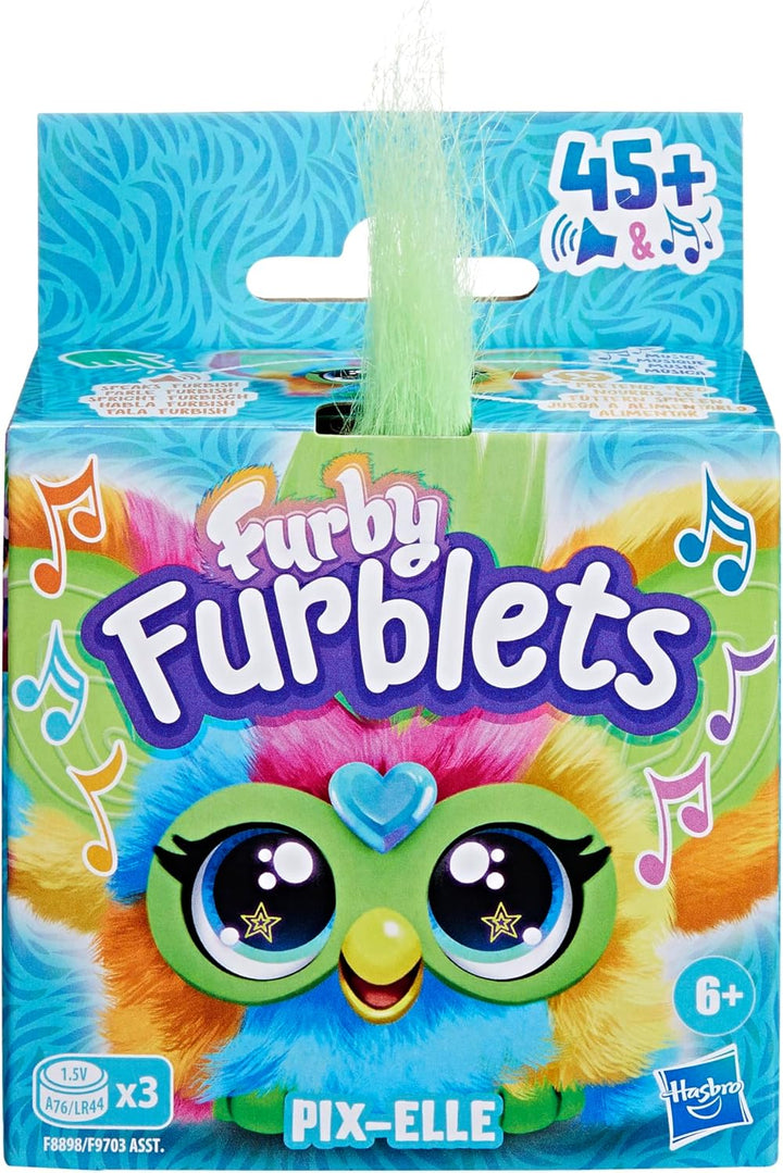 Furby Furblets Pix-Elle Mini-Freund, über 45 Geräusche, Gamer-Musik &amp; Sätze in Furbisch, Spielzeug f