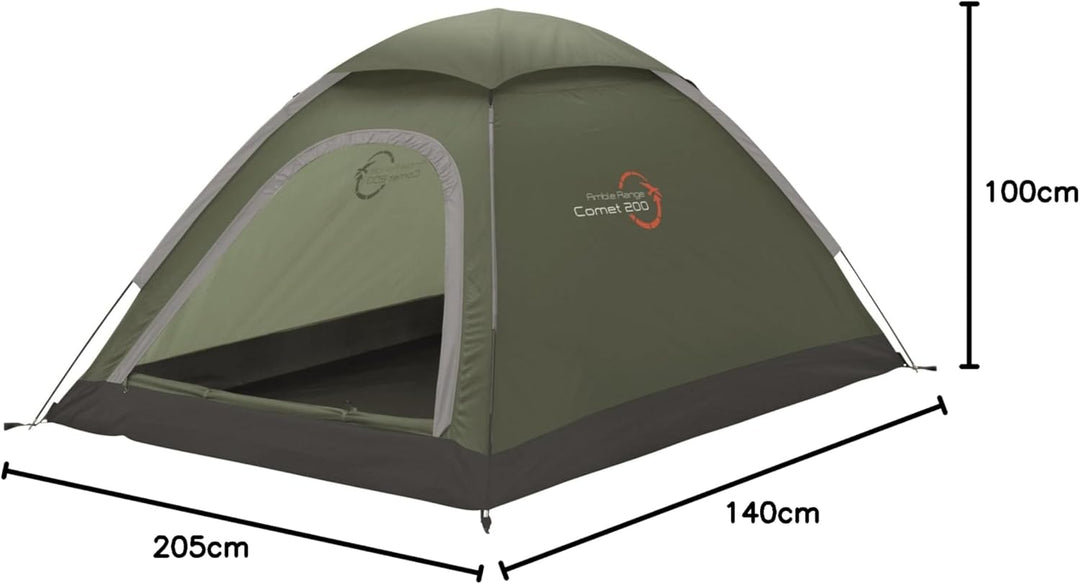 Easy Camp Unisex – Erwachsene Zelt-150329 Kuppelzelte, Rot, 205 x 140 x 100cm