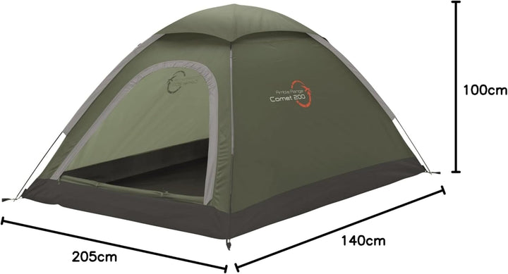Easy Camp Unisex – Erwachsene Zelt-150329 Kuppelzelte, Rot, 205 x 140 x 100cm