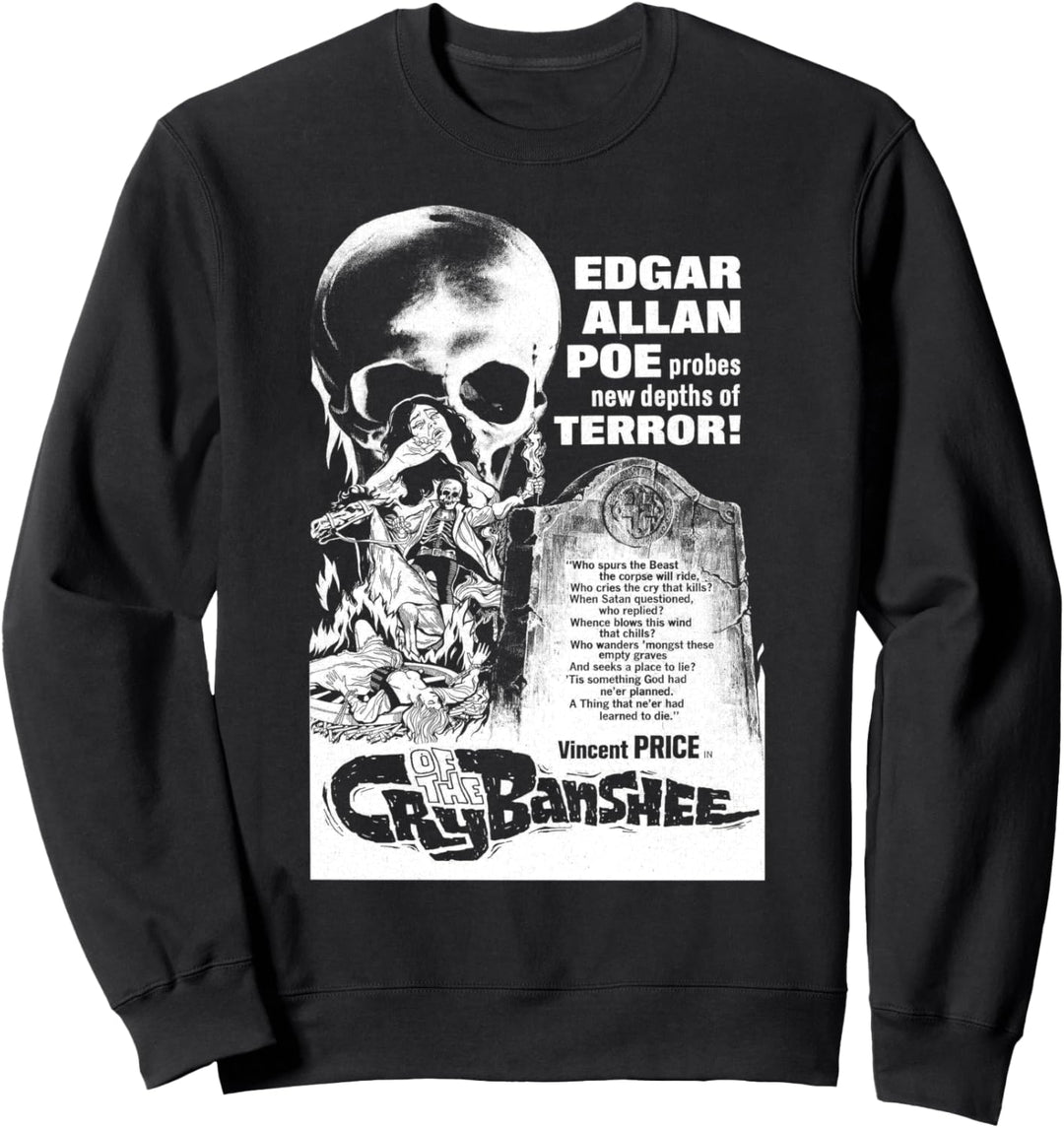 Blackcraft Edgar Allan Poe Cry of the Banshee Dark Horror Sweatshirt