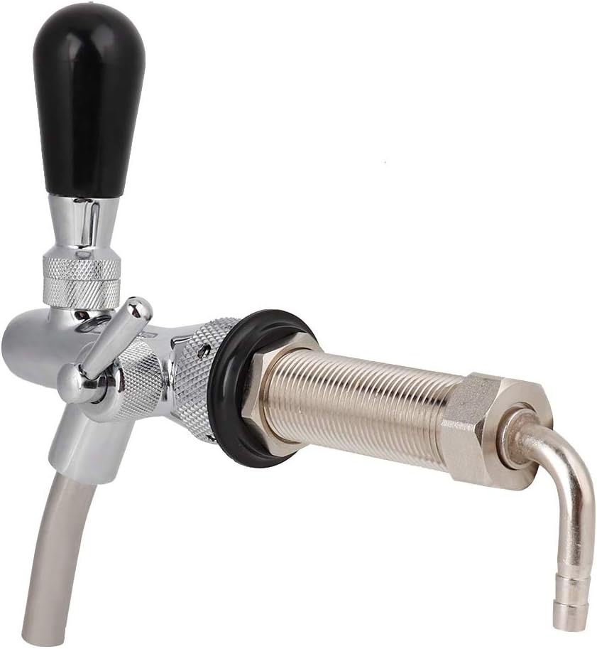 Einstellbarer Zapfhahn für Bier vom Fass mit Durchflussregler 4-Zoll Zapfhahn Kit für Homebrew Zapfb