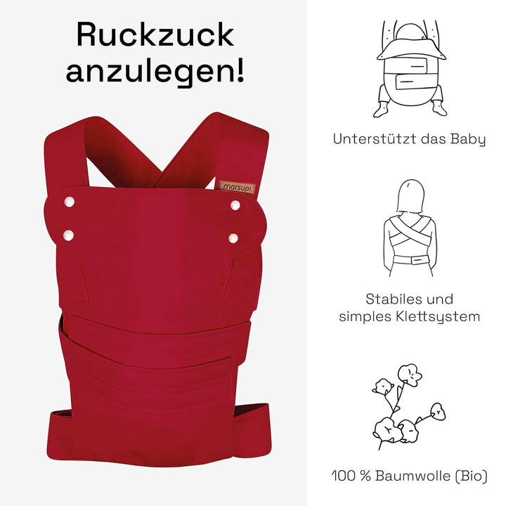 marsupi Baby- und Kindertrage, Version 2.0 (XL, ruby red) XL Classic / ruby red, XL Classic / ruby r