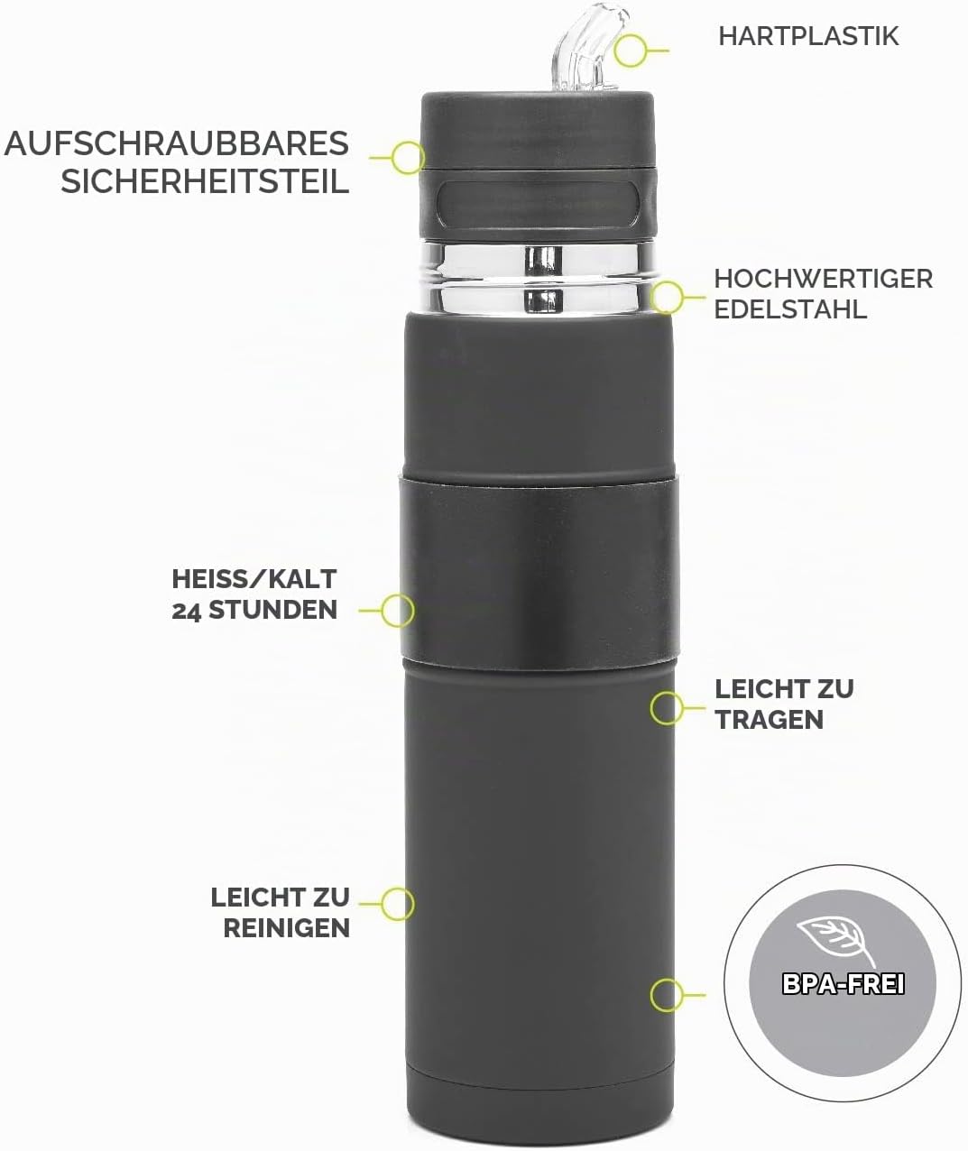 BALIBETOV 750 ml AutoMate Yerba Mate Thermobehälter – Mate Cup und Bombilla – Thermobehälter, Mate u