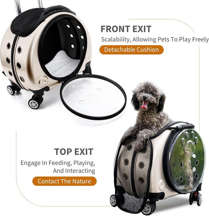 PETCUTE Haustier Rucksack,Faltbare Haustier-Tragerucksack Bis 7.5 Kg mit Herausnehmbarer Matte,Gute