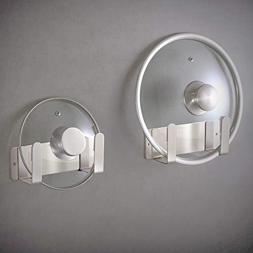 YOUGRIDDA Topfdeckelhalter, An der Wand befestigte 304 Edelstahl-Wannen-Deckel-Organisator-Halter, 3
