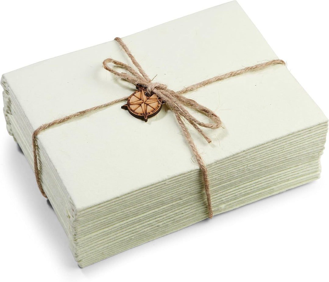 Wanderings Handgefertigte Umschläge Mit Büttenrand In Grün –11 x 16 cm – Paket Mit 25 Stück – Für An