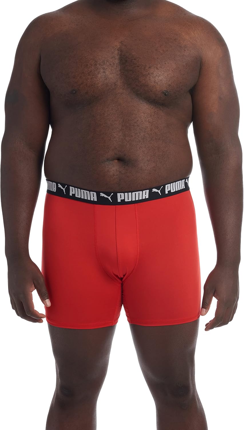 PUMA Herren Retroshorts, 2X Puma Schwarz/High Risk Rot