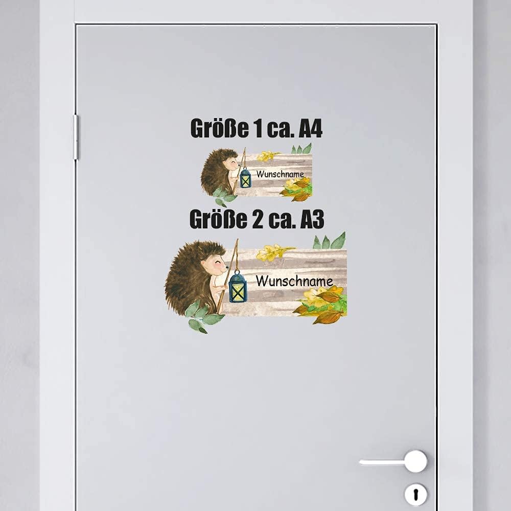 Türaufkleber oder Wandaufkleber Aufkleber mit Wunschnamen für Kinderzimmer Junge Mädchen (Gr.2 40x28