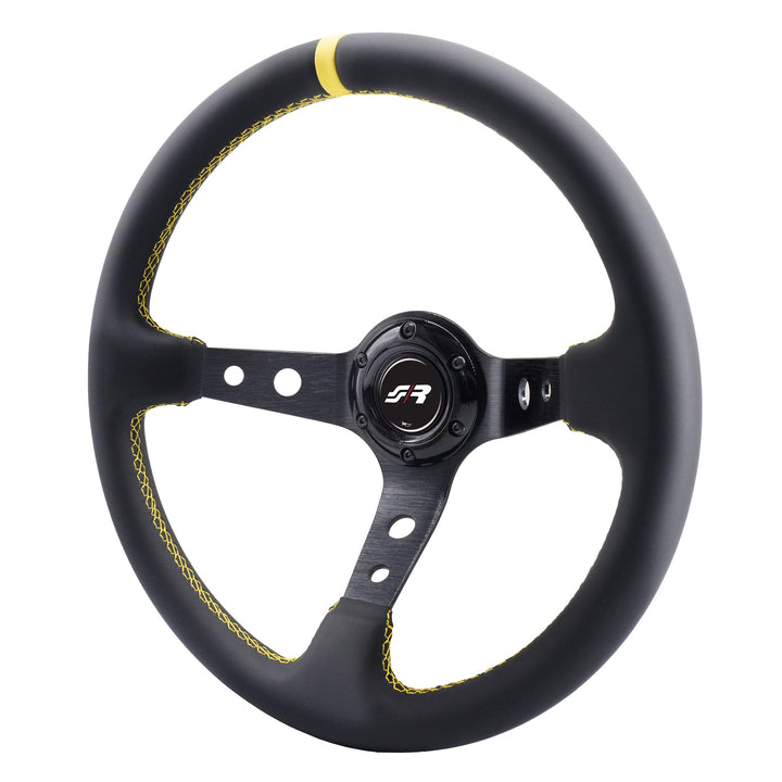 Simoni Racing SPEC Sport Steering Wheel Special, Schwarz Gelb Seams