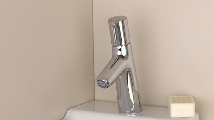hansgrohe Wasserhahn Talis Select S (Armatur mit Auslauf Höhe 80mm und Zugstangen-Ablaufgarnitur) Ch