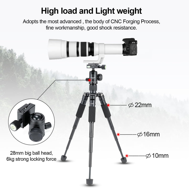 Koolehaoda Mini Stativ für Kamera 20"/51cm Tragbares Desktop Stativ Reisestativ Tischstativ Aluminiu
