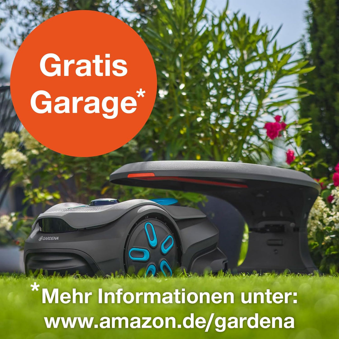 Gardena smart SILENO Sense 400 m² Mähroboter: Technologie ohne Begrenzungskabel, Mähen mit KI, Einge