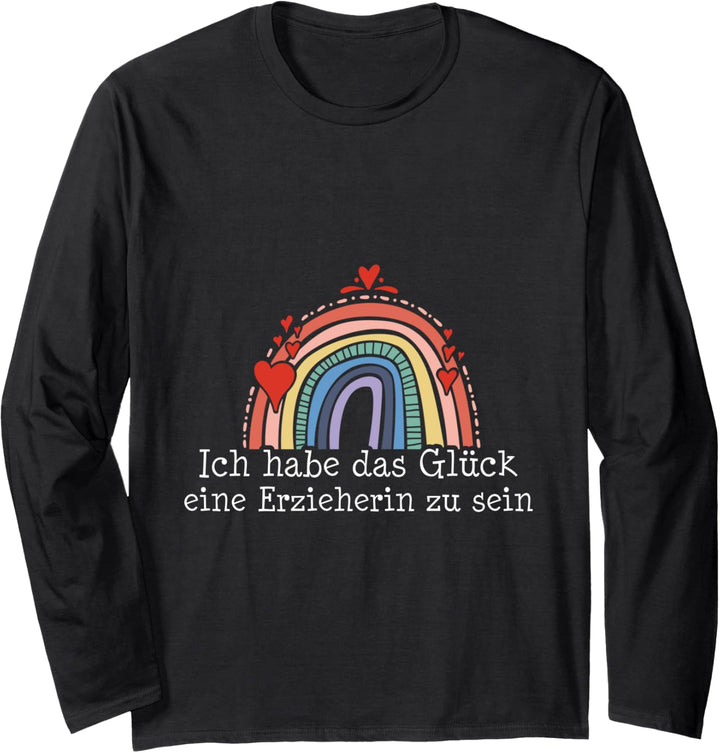Ich hab das Glück eine Erzieherin zu sein Kindergarten Langarmshirt