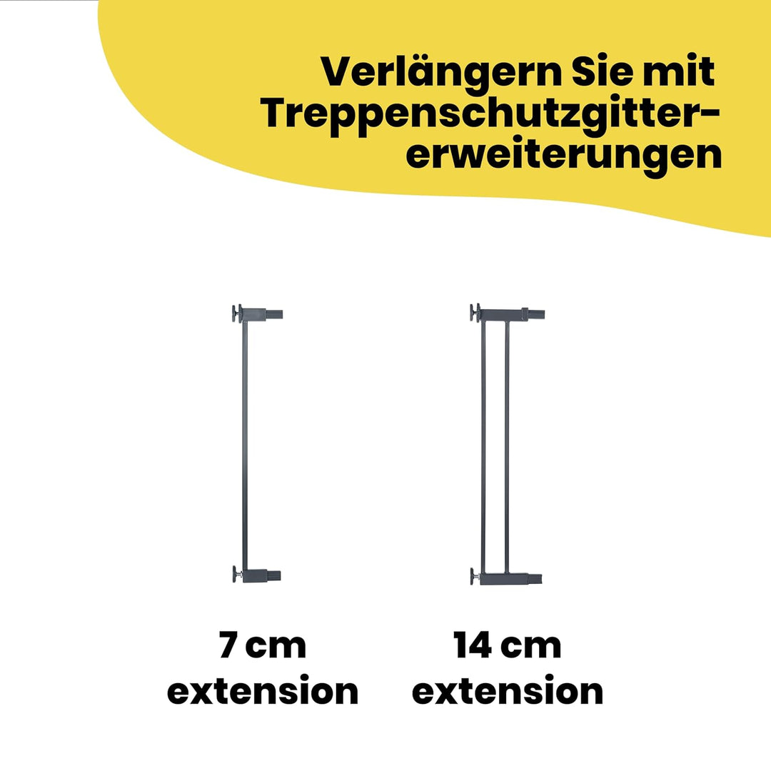 Safety 1st Easy Close, Ausziehbares Schutzgitter, Klemmgitter für die Treppe, Babygitter auch für Hu