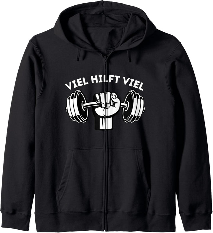 Viel hilft Viel Fitness Bodybuilding Kleidung Roswita Kapuzenjacke