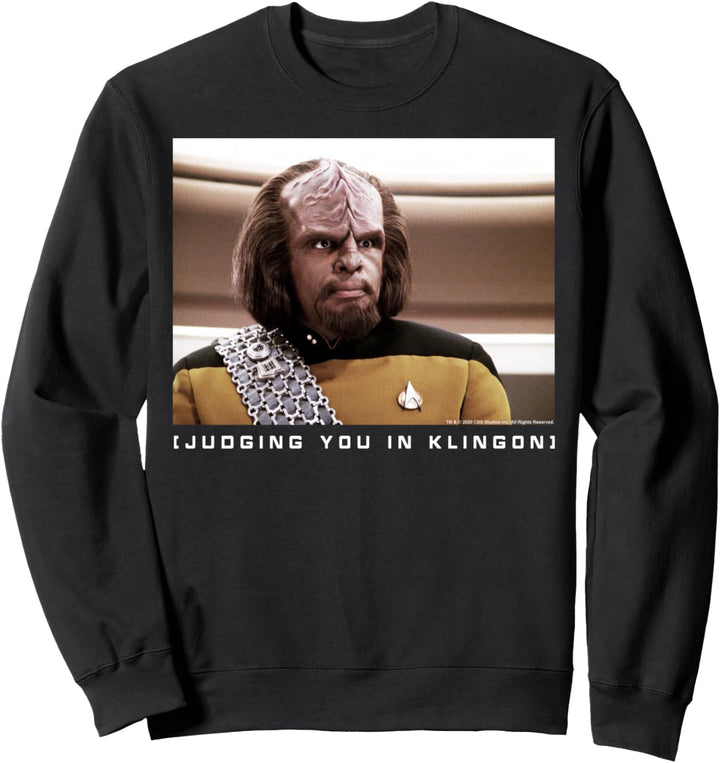Star Trek: The Next Generation Worf Judging You In Klingon Sweatshirt