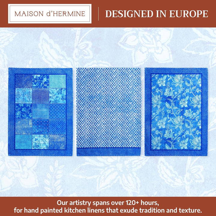 Maison d' Hermine Küchenhandtuch, 100% Baumwolle Set von 3, 50 cm x 70 cm Küchenhandtücher Ostern Ti