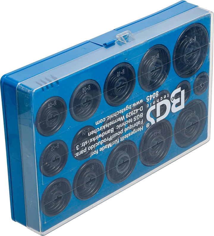 BGS 8045 | O-Ring-Sortiment | 419-tlg. | Ø 3 - 50 mm | säure-, benzin-, hitze und ölbeständig | aus