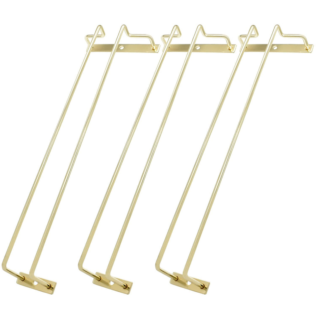 Weinglas-Regal, 35,6 cm, goldfarben, unter dem Schrank, Stielgläser, Weinglashalter für Bar, Küche (