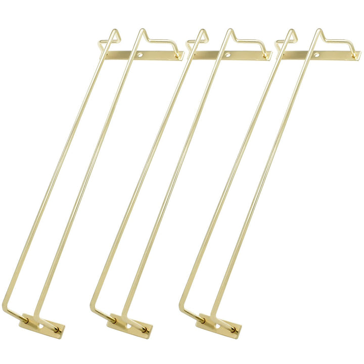 Weinglas-Regal, 35,6 cm, goldfarben, unter dem Schrank, Stielgläser, Weinglashalter für Bar, Küche (