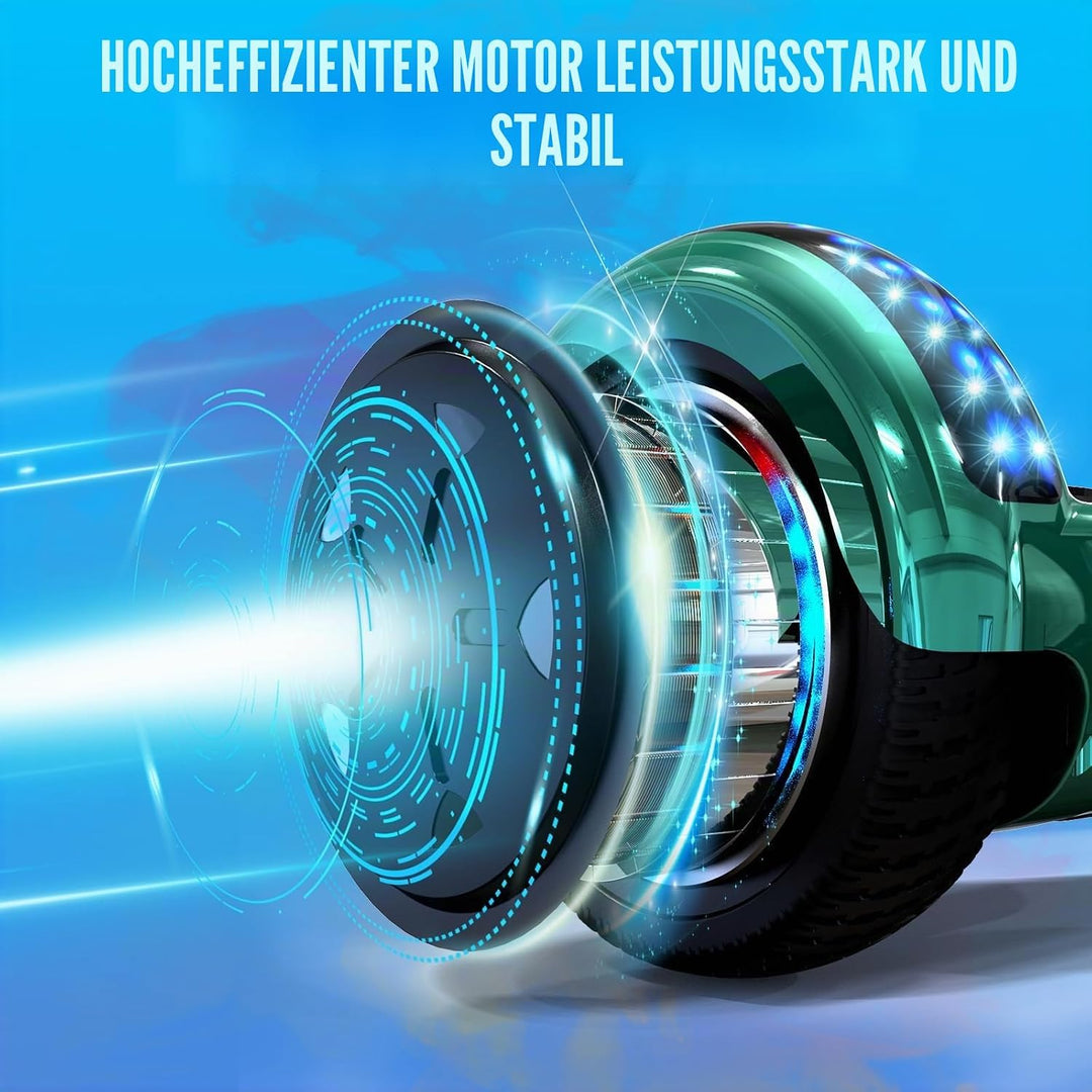GeekMe Hoverboards 6.5”Zweimotoren 2-Rad-Hoverboards Hoverboards mit LED-Leuchten Bluetooth color gr