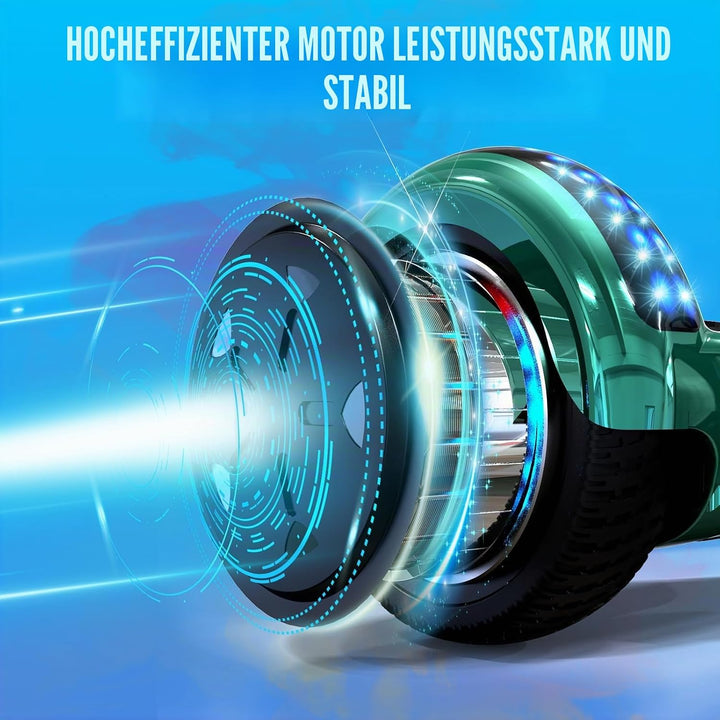 GeekMe Hoverboards 6.5”Zweimotoren 2-Rad-Hoverboards Hoverboards mit LED-Leuchten Bluetooth color gr
