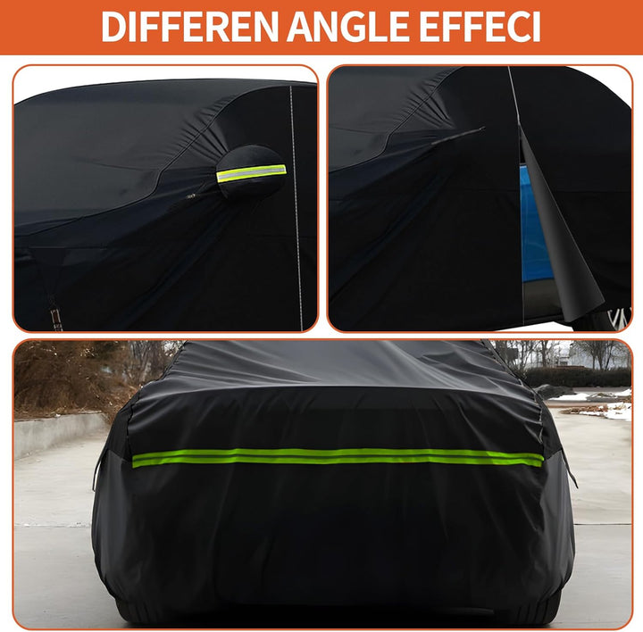 wasserdichte Autoabdeckung für Dacia Sandero Stepway 2007–2025, 6 Schichten, Outdoor, Allwetter, Vol