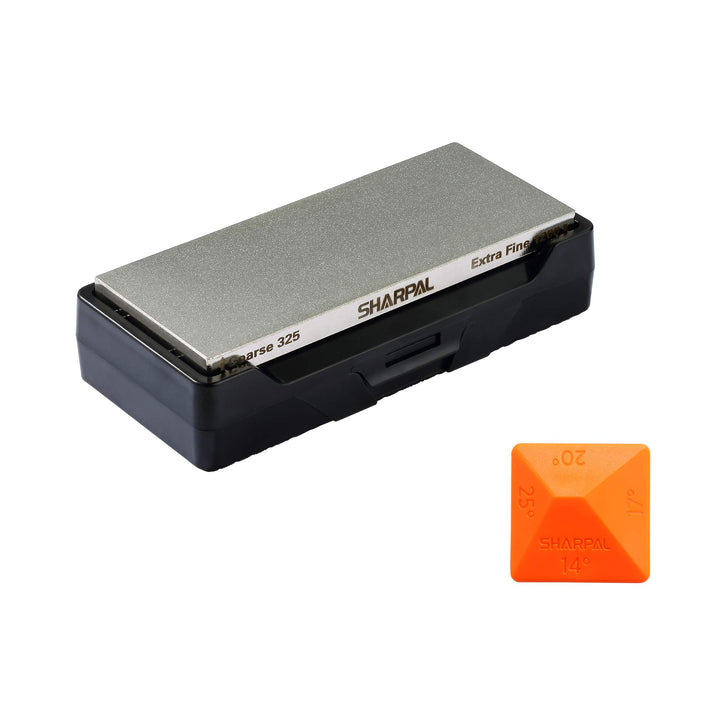 SHARPAL 156N Diamant-Schleifstein Abziehstein mit Aufbewahrungsbox, Dual Körnung, grob/extrafein, We