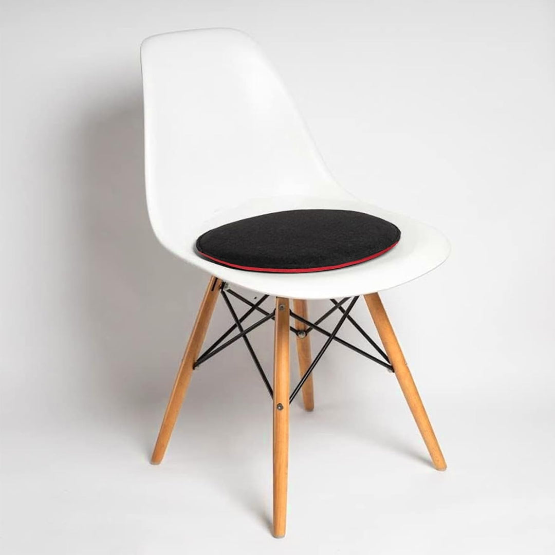 SILUK gemütliches Sitzkissen aus Filz Ø 36cm - Komfortable Waschbare - 4er Set Grau I Schwarz für Ba