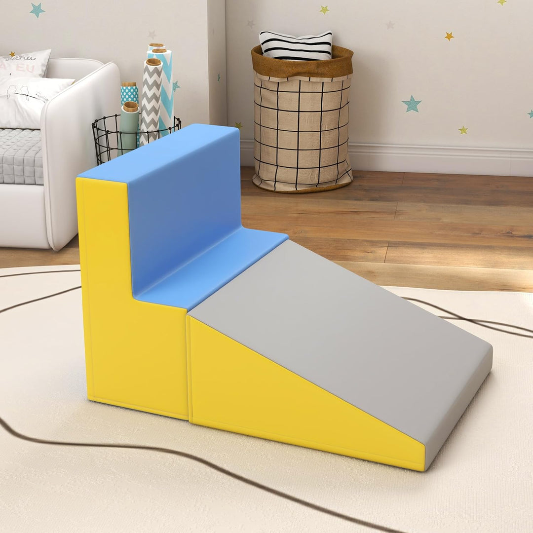 HOMCOM Baby-Motorik-Parcours, modular, Kletterspielzeug, Schaumstoff-Bausteine Lernspielzeug, 2 Ries