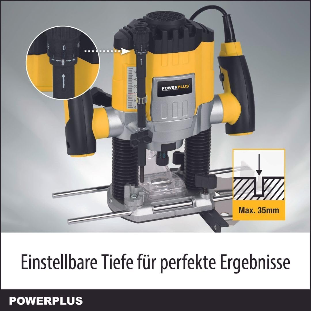 POWERPLUS POWX0910 - Fresadora 1200w + 6 fresas