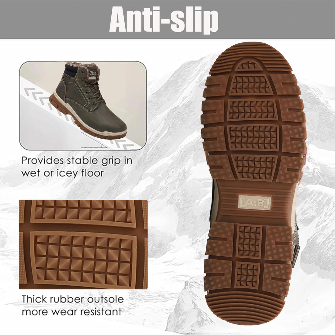 ARRIGO BELLO Winterstiefel Herren Winterschuhe Gefüttert Rutschfeste Warm Stiefel Gemütlich Trekking