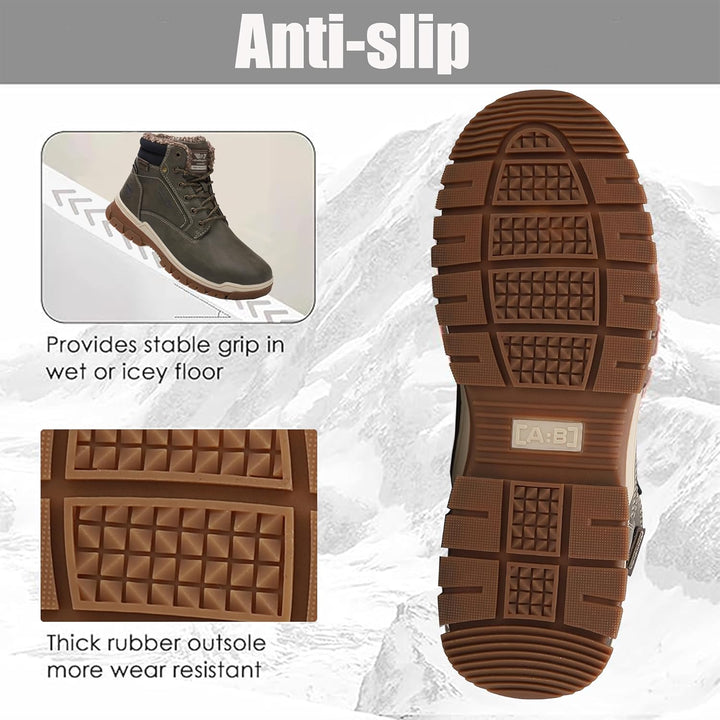 ARRIGO BELLO Winterstiefel Herren Winterschuhe Gefüttert Rutschfeste Warm Stiefel Gemütlich Trekking