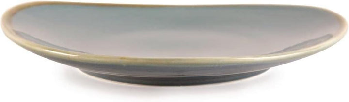 Olympia Kiln Geschirr Dreieckige Beilagenteller 230mm / 9 inch (6er Pack), Ozeanfarbenes Porzellan,