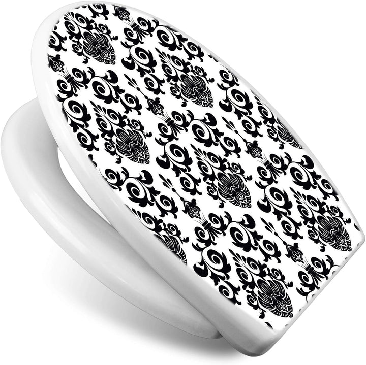 banjado Toilettendeckel mit Absenkautomatik 44,5x37cm - Soft Close Toilettensitz - WC Sitz mit Absen