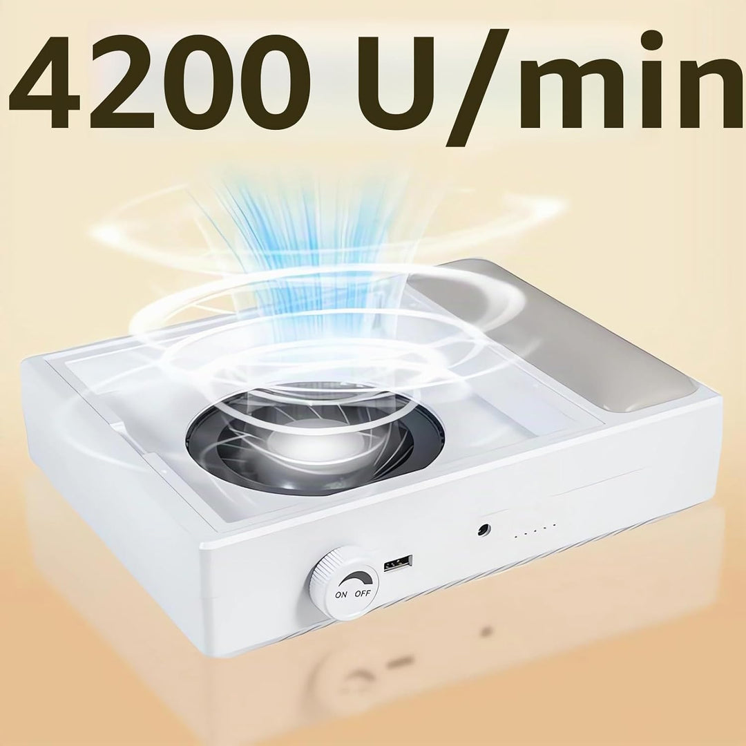 Staubabsaugung für Nägel, FREEUP Professionell Nagelstaubsauger mit filter &amp; Lampe, Leiser Absaugung
