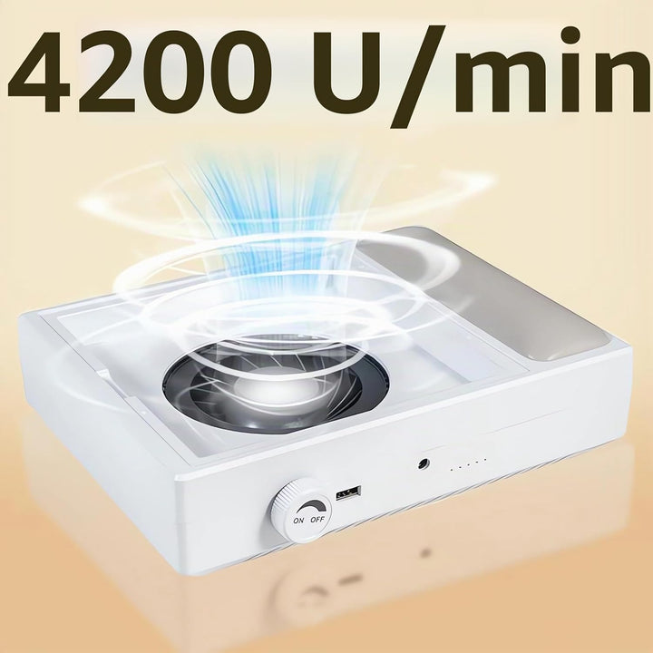 Staubabsaugung für Nägel, FREEUP Professionell Nagelstaubsauger mit filter &amp; Lampe, Leiser Absaugung