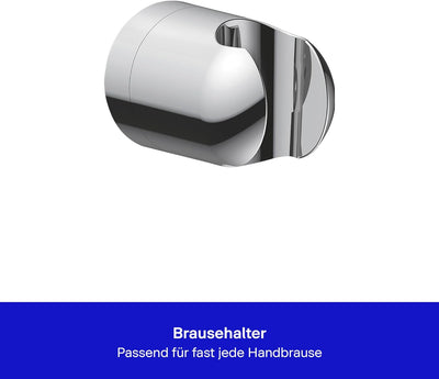 Duravit Universal Brauseset, wassersparende Handbrause rund ((Ø 110 mm), Wandanschlussbogen, flexibl