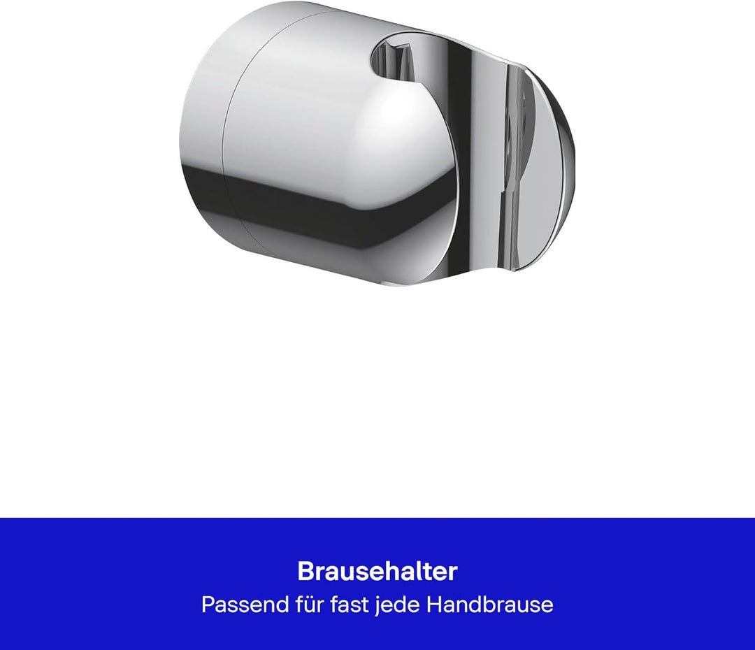 Duravit Universal Brausehalterung, Duschkopfhalterung für Handbrausen, Brausehalter, Chrom, Chrom