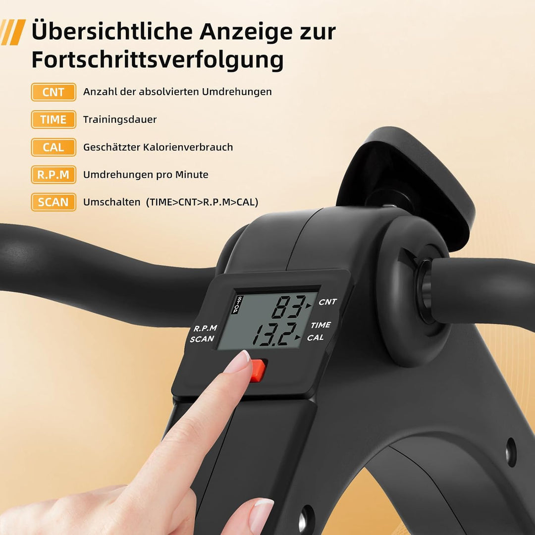 himaly Minibike Heimtrainer Bewegungstrainer Pedaltrainer Trainingsgerät Fitnessgerät mit LCD-Monito