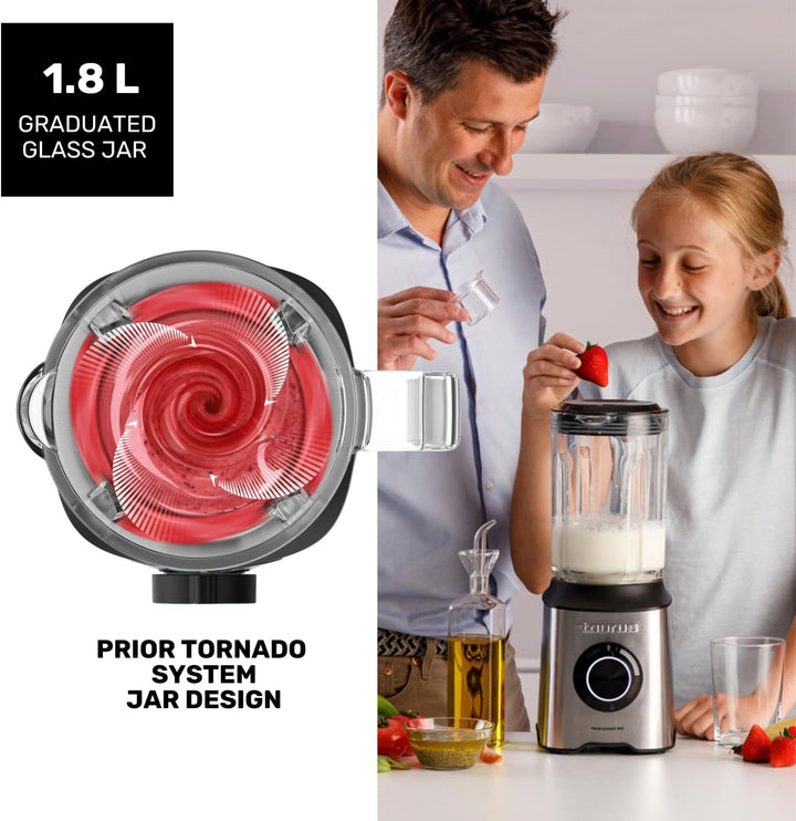 Taurus PRIOR ADVANCE Standmixer, 1800 W, 2 l, Bunt, Schwarz, Metallic