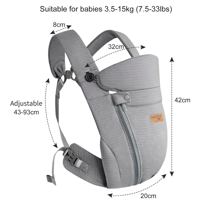 vrbabies Babytrage für Neugeborene ab Geburt Extra Weich, Bauchtrage Baby-Tragetasche Ergonomisch(Du