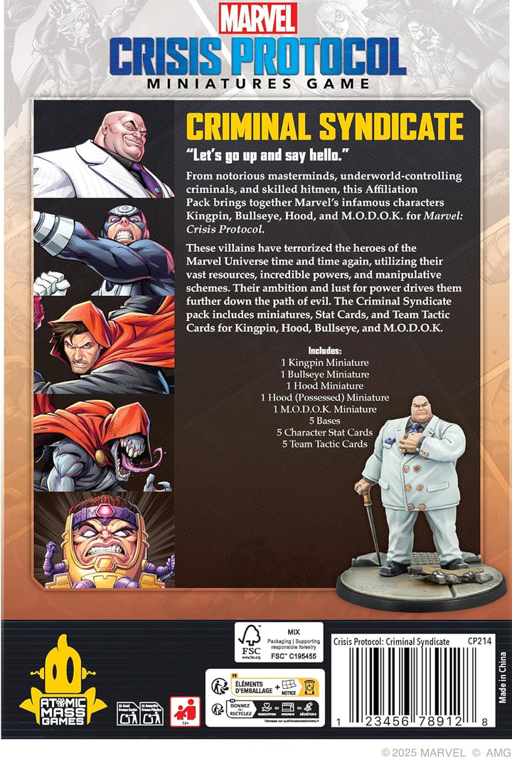 Asmodee, Marvel: Crisis Protocol – Criminal Syndicate, Affiliation Pack