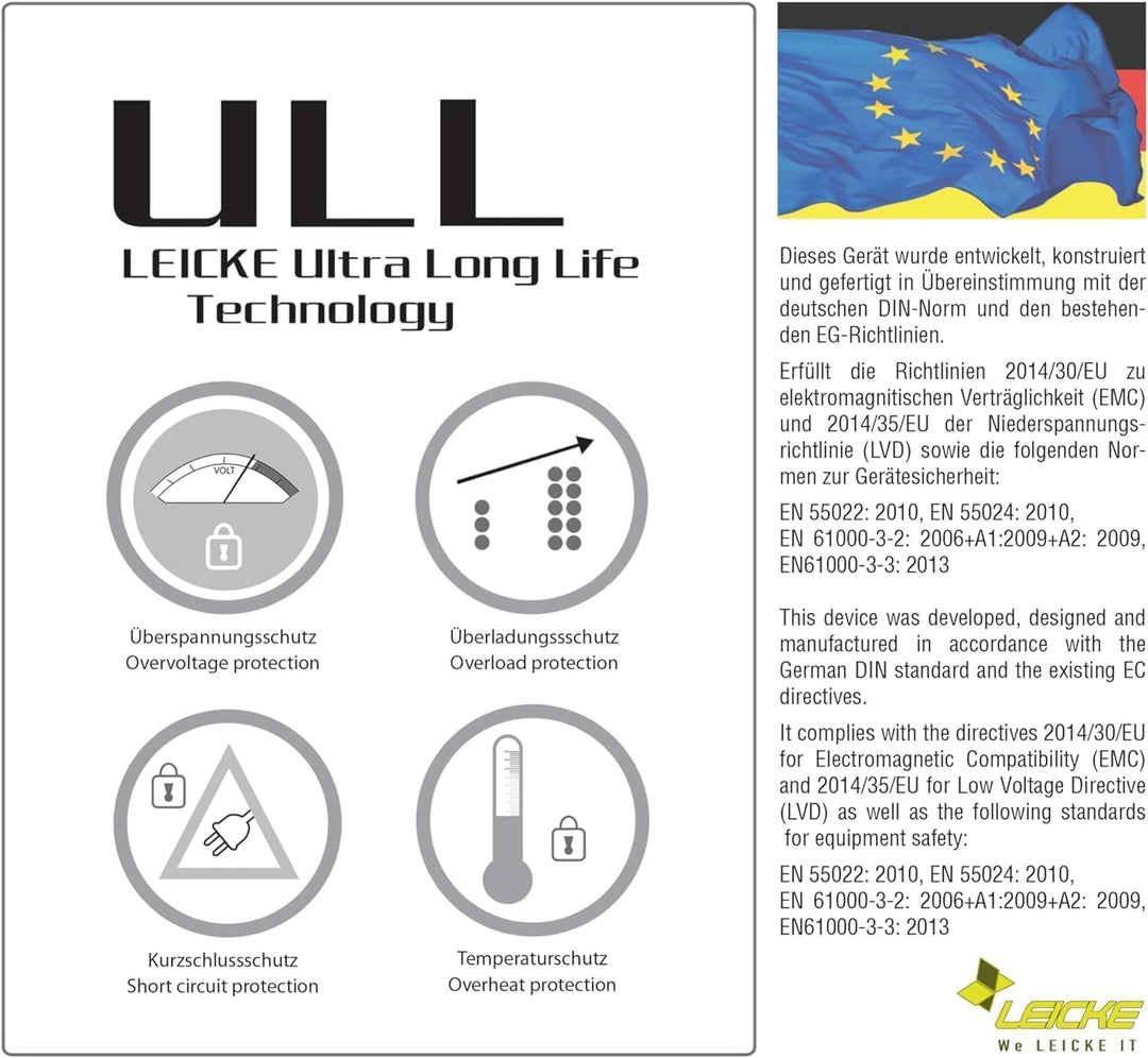 LEICKE 2A Ladegerät für 36V 42V Bosch der Performance und Active Line E-Bike Pedelec Akkus Kompatibe
