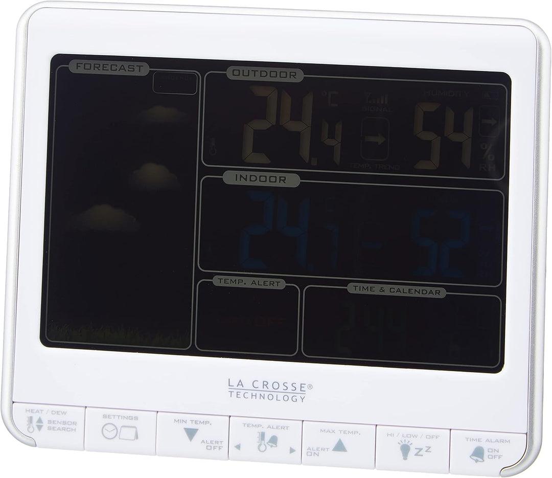 La Crosse Technology WS6826WHI-BLA Wetterstation Mehrfarbig silber, silber