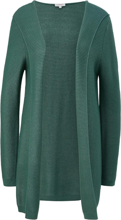 s.Oliver Damen Long Cardigan Rippstrick 32 Blue Green, 32 Blue Green