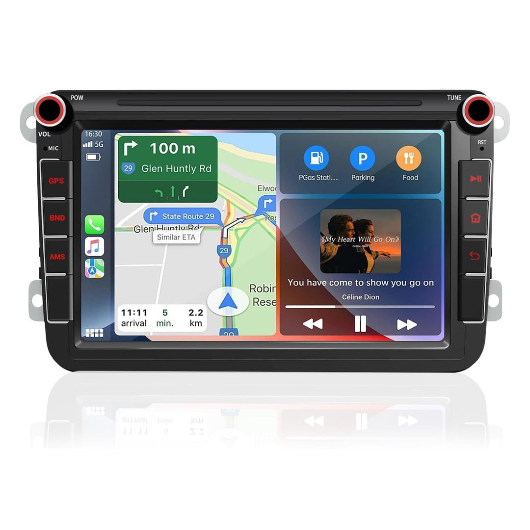 DAB Autoradio für VW Golf 5 6 T5 Polo Sharan Passat Tiguän | Android 15.0 4GB+64GB, 8 Zoll, Doppel D