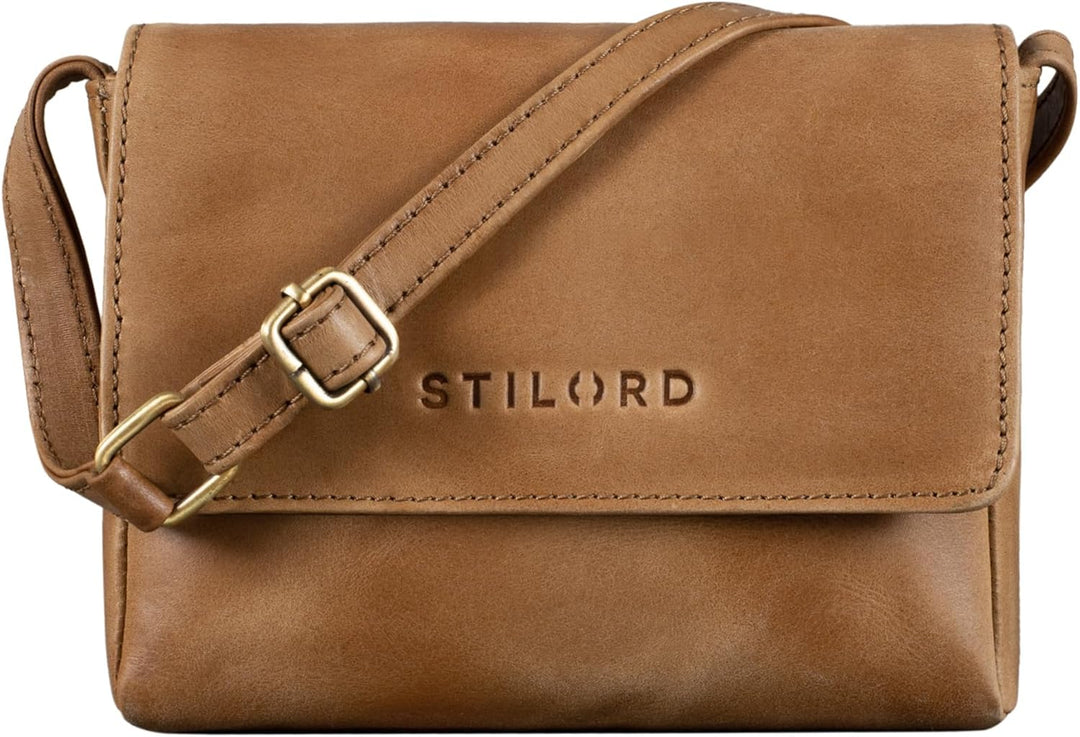 STILORD 'Audrey' Handtasche Damen Leder Klein Elegante Umhängetasche für Frauen Mini Crossbody Bag S