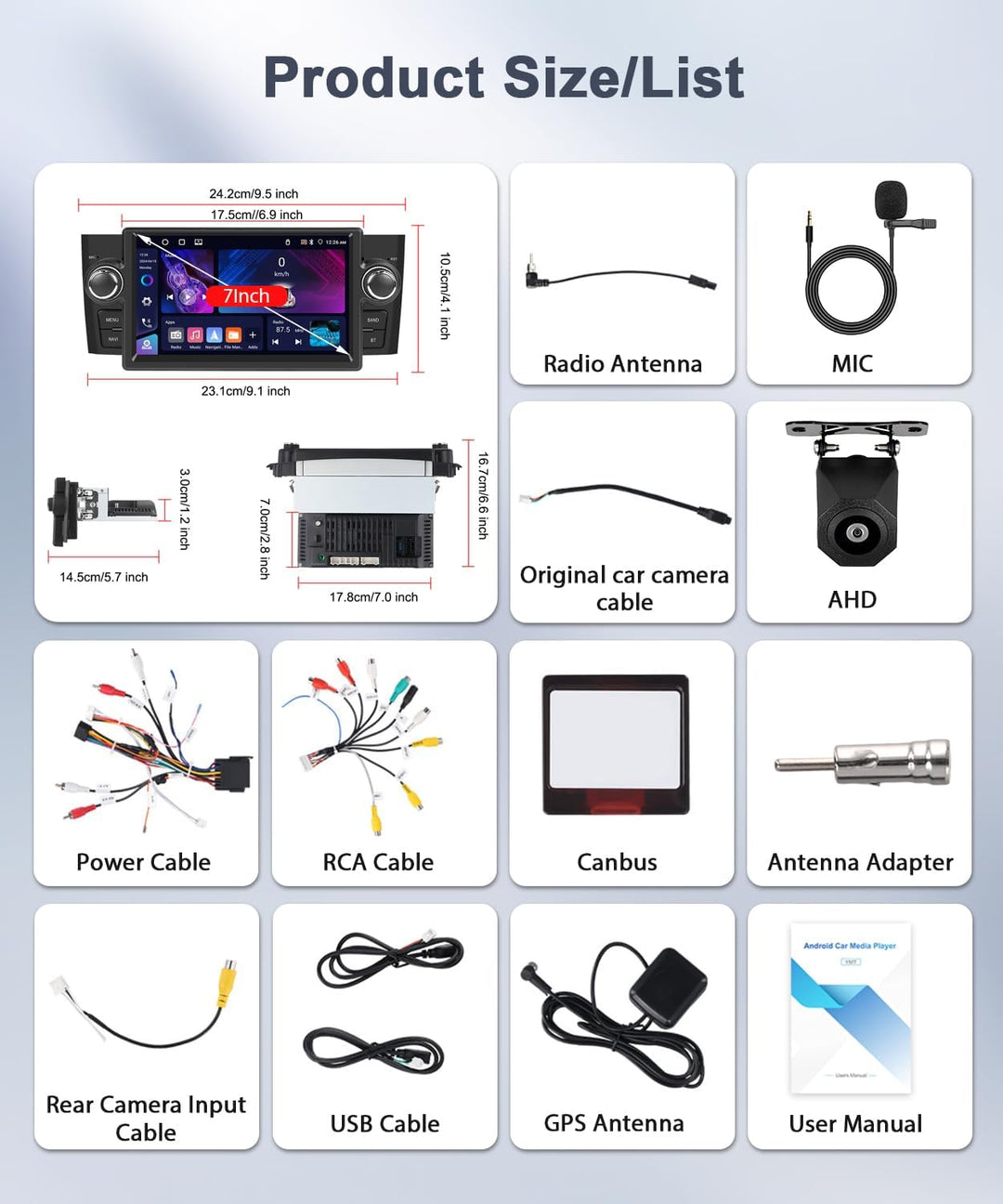 4GB+64GB Autoradio für FIAT Grande Punto 05-09 /Linea 07-11 mit Wireless Carplay Android Auto, Car S
