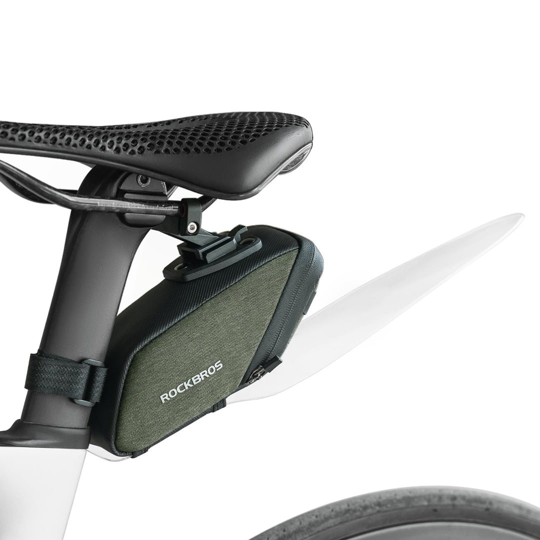 ROCKBROS Fahrrad Satteltasche Fahrradsitz Tasche Fahrradtasche mit Durchsichtigen PVC Kotflügel für